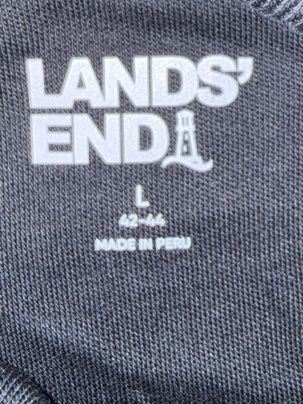 Lands' End Men’s Black Turtleneck - Size Large - Picture 2 of 4